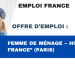 Femme de ménage – Hôtel “Area France” (Paris)
