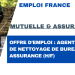 Offre d’emploi : Agent de nettoyage de bureaux – Assurance (H/F)