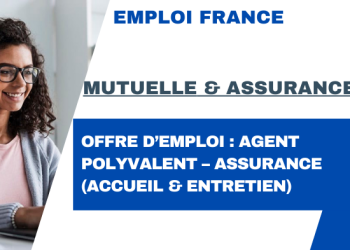 Offre d’emploi : Agent polyvalent – Assurance (Accueil & entretien)