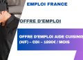 Offre d’Emploi Aide Cuisinier (H/F) – CDI – 1890€ / Mois