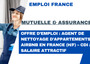 Offre d’emploi : Agent de nettoyage d’appartements Airbnb en France (H/F) – CDI / CDD – Salaire attractif