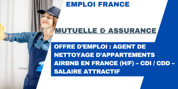 Offre d’emploi : Agent de nettoyage d’appartements Airbnb en France (H/F) – CDI / CDD – Salaire attractif