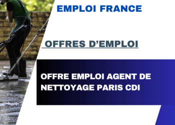 Offre emploi agent de nettoyage Paris CDI