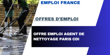 Offre emploi agent de nettoyage Paris CDI